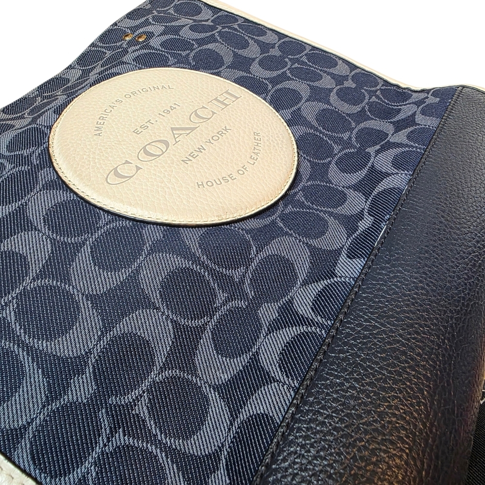 COACH C2823 TALL DEMPSEY CARRYALL SIGNATURE C W/VARSITY STRIPE & COACH PATCH - Picture 2 of 8